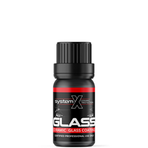 Bottle of System X Glass for vehicle glass and windows
