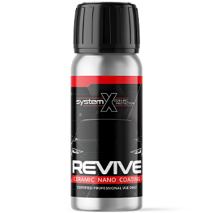 Bottle of System X revive for vehicle trim and plastics