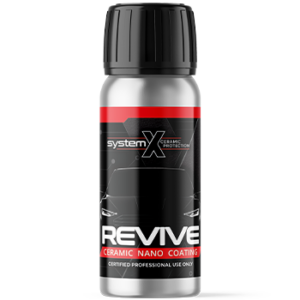 Bottle of System X revive for vehicle trim and plastics