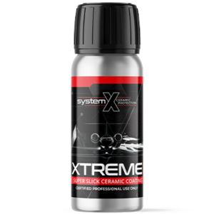 Bottle of System X Xtreme ceramic coating for marine and boat application