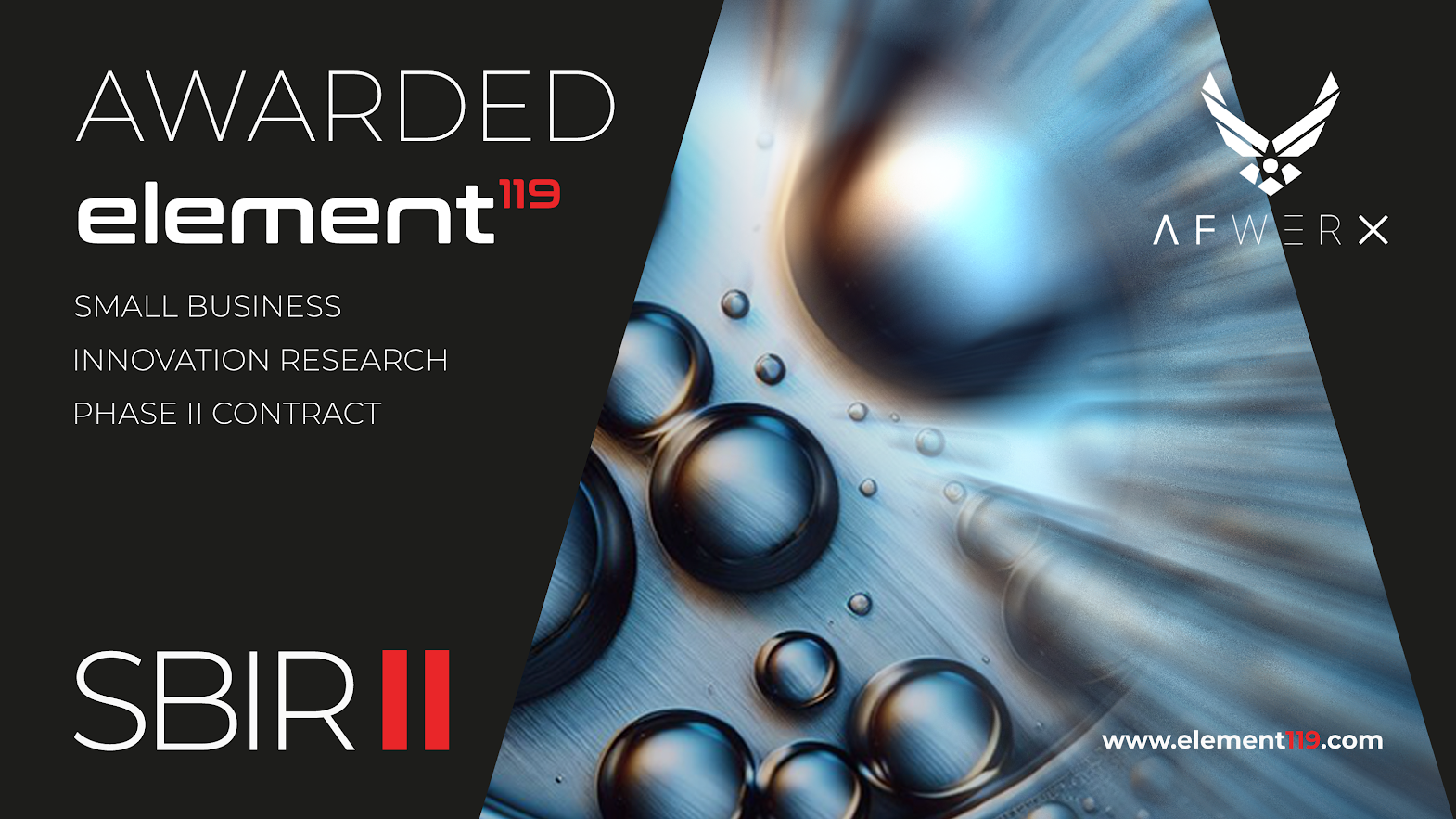 Element119 Awarded Small Business Innovation Research Phase II Contract SBIR